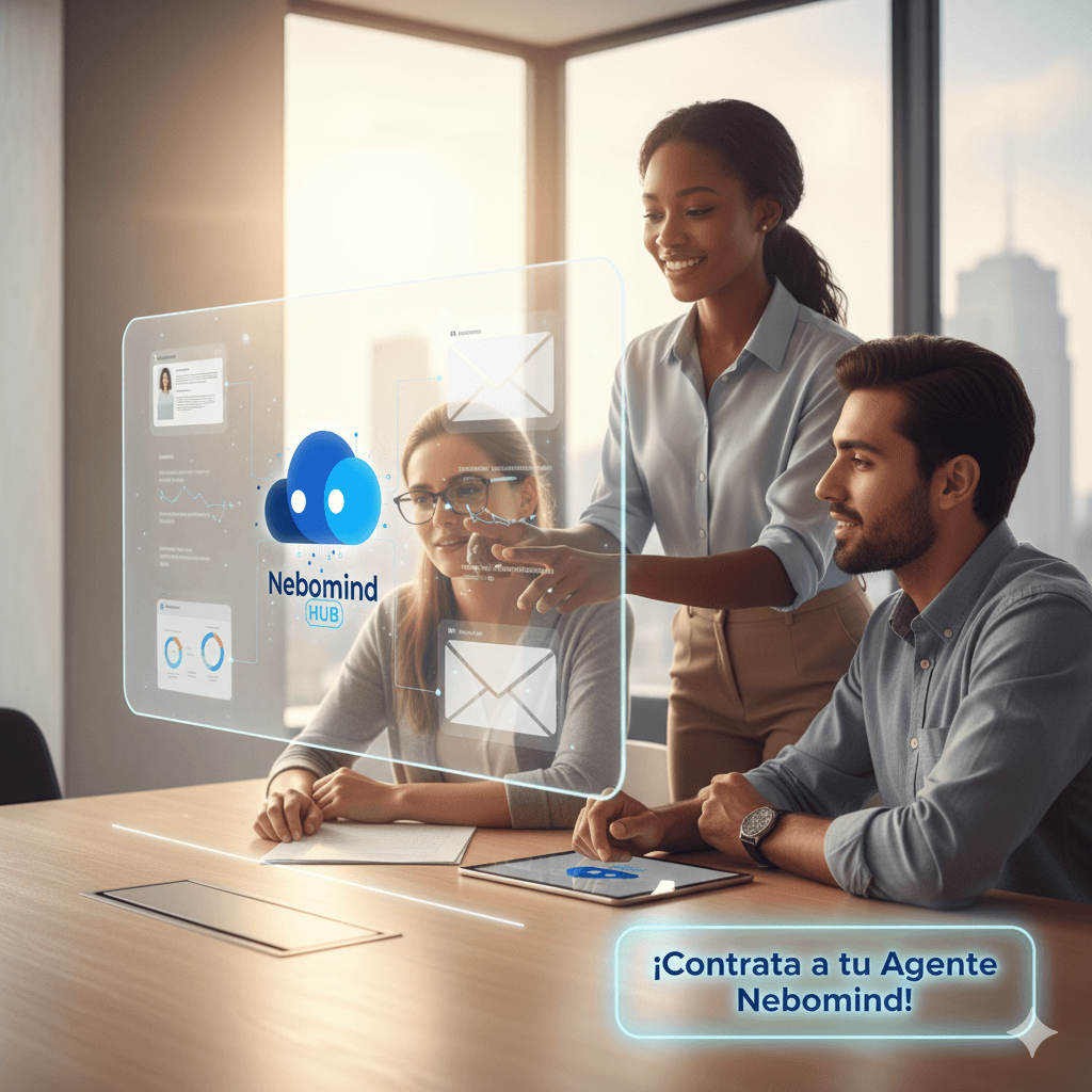 Dashboard de Nebomind Hub mostrando la gestión centralizada de agentes